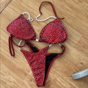 Ioriginally $400. Red Rhinestone Bikini Set